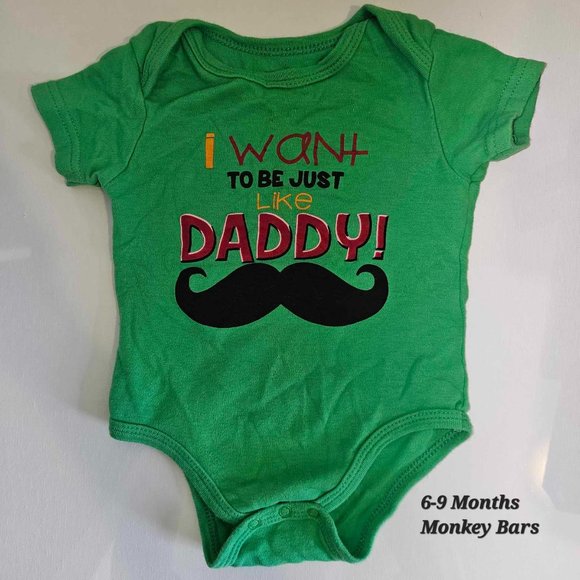 5/20 Monkey Bars Baby (6-9 months) Green Onesie Romper BodySuit onepiece - Picture 1 of 1